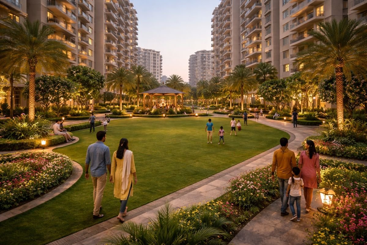 Tulip Ivory Gurgaon central landscaped greens between towers