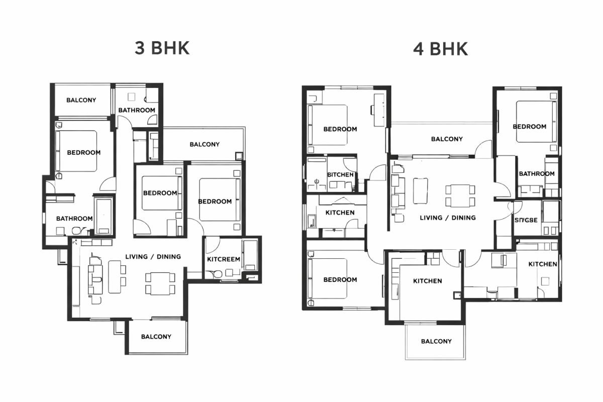 Tulip Leaf Sector 69 Gurgaon 3 BHK 4 BHK floor plan layout