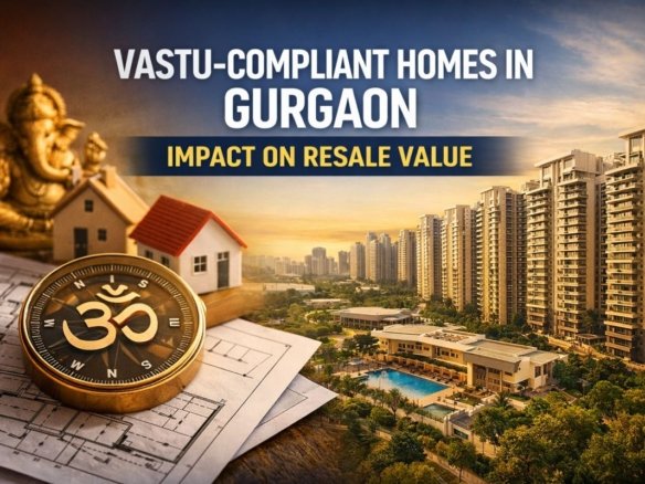 Vastu compliant homes in Gurgaon showing modern apartments and vastu compass impact on resale value