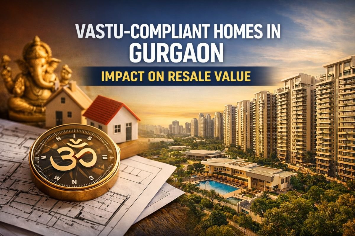 Vastu compliant homes in Gurgaon showing modern apartments and vastu compass impact on resale value