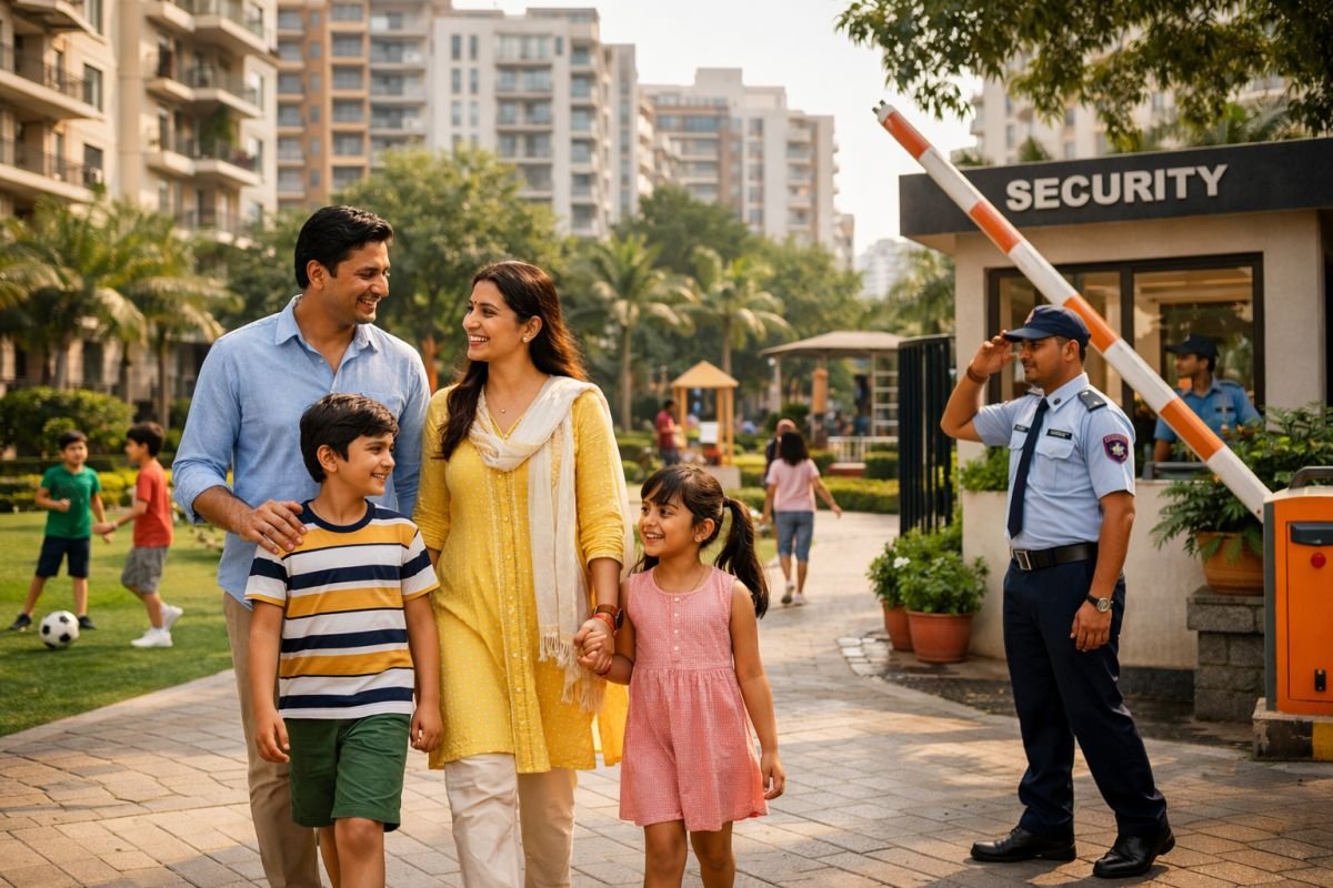 Residents living in Vatika City Sector 49 Gurgaon active community lifestyle image