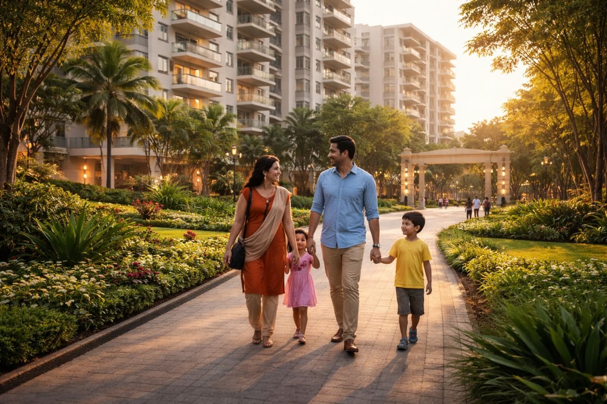family living in Vatika Lifestyle Homes Sector 83 Gurgaon township lifestyle