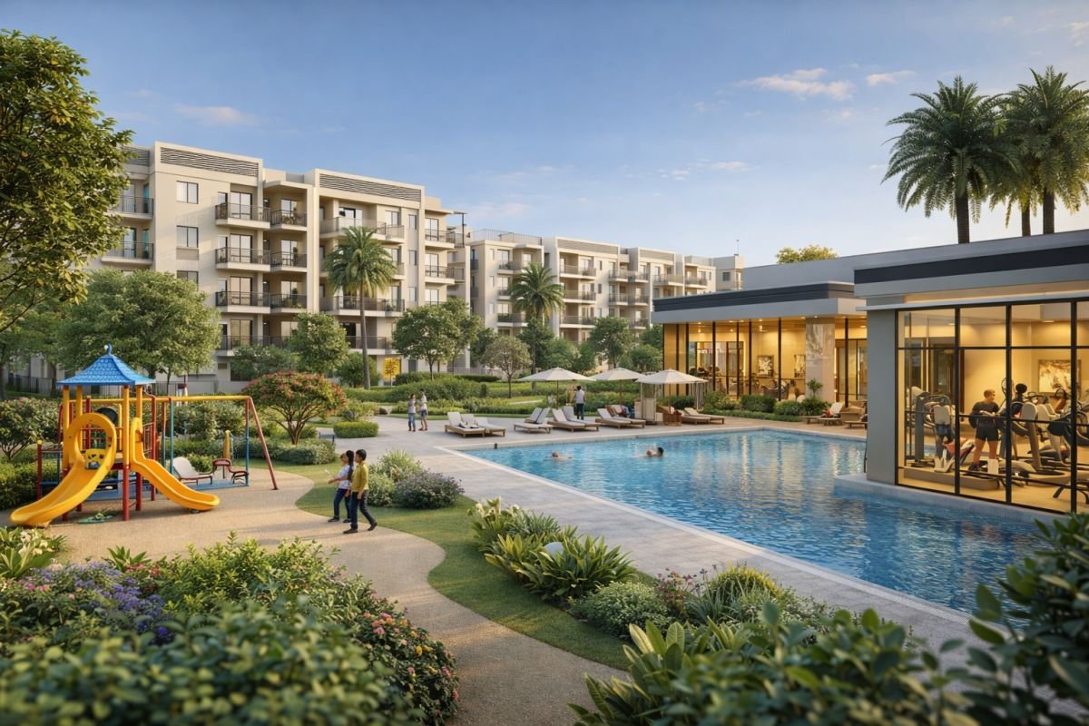 Vatika Seven Lamps amenities clubhouse greenery lifestyle living