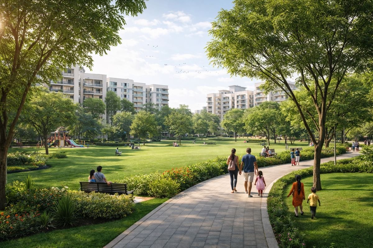 Vatika township greenery central park 100000 trees Sector 83 Gurgaon