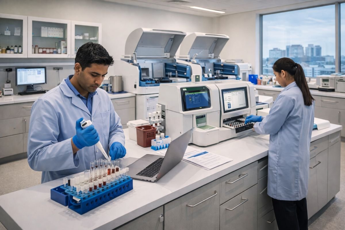 diagnostic laboratory inside healthcare commercial facility