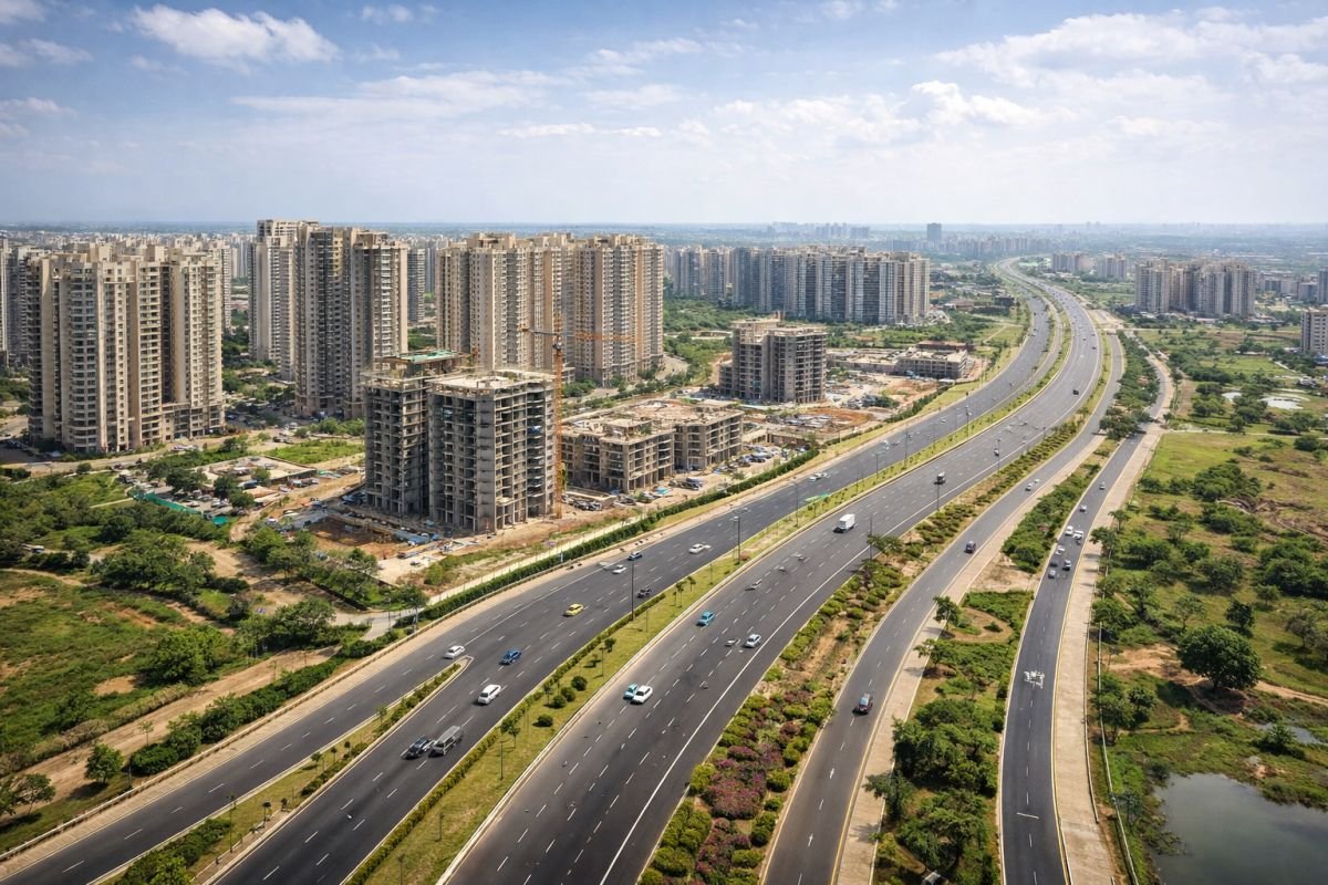 Dwarka Expressway Gurgaon corridor with upcoming residential and commercial projects
