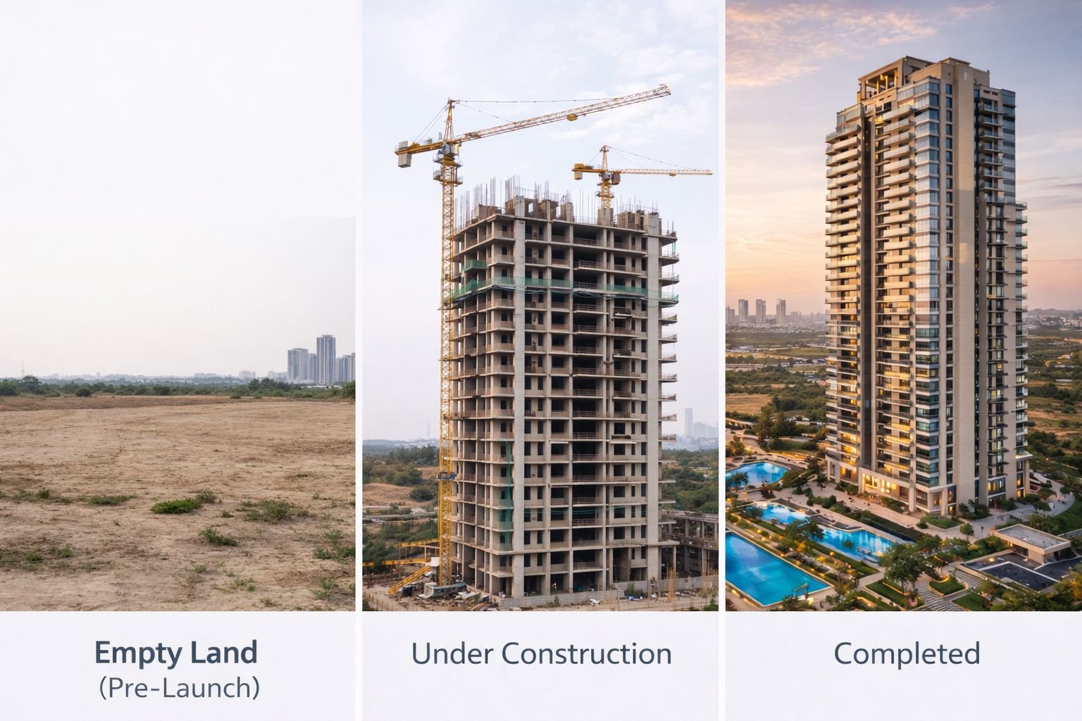 Pre launch vs under construction vs ready project comparison Dwarka Expressway