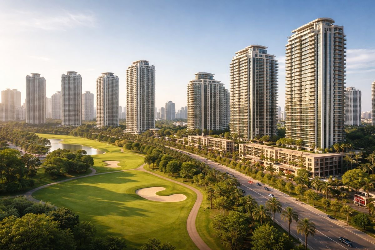 luxury apartments along golf course road gurgaon