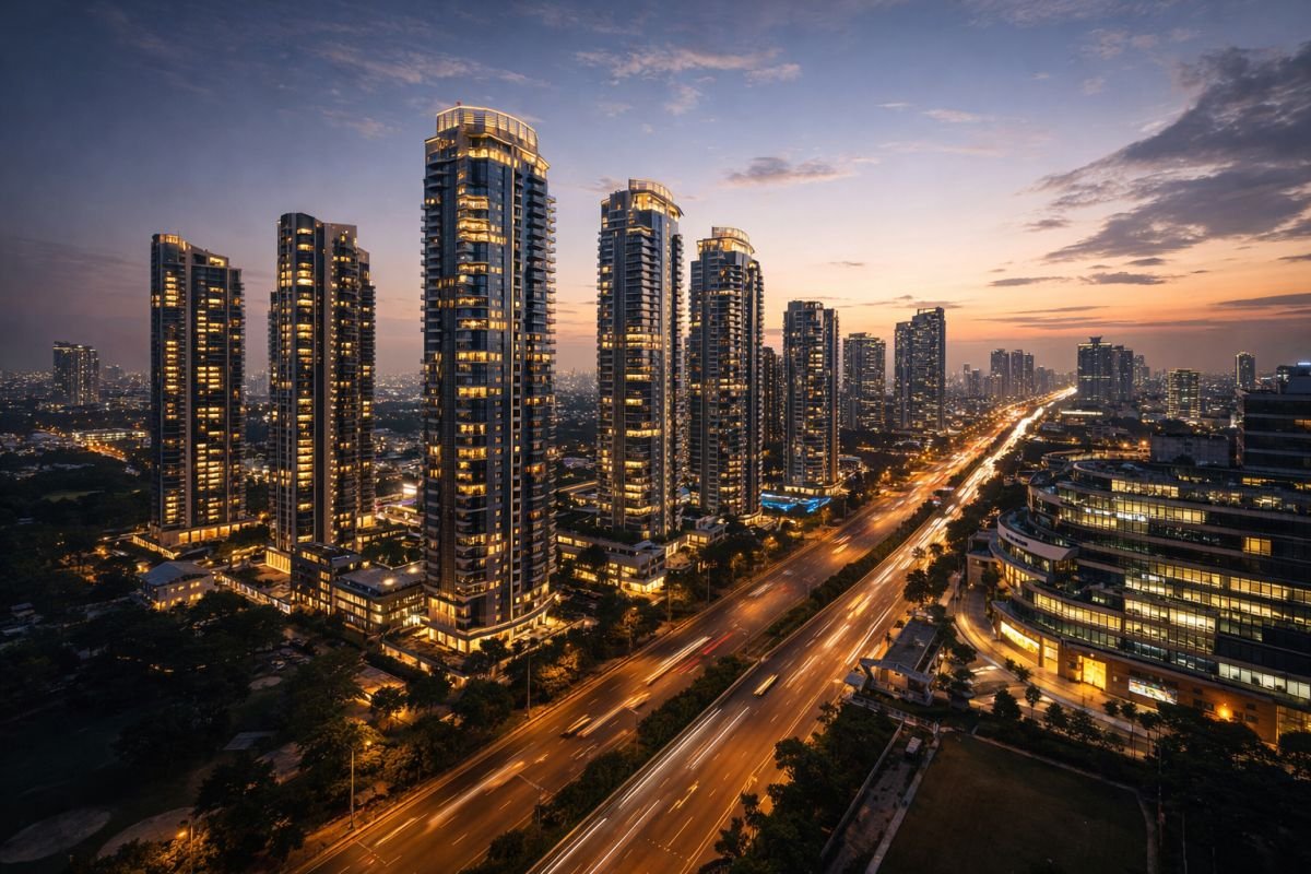 golf course road gurgaon luxury residential skyline high rise apartments