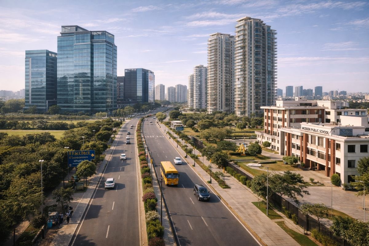Gurgaon integrated living offices schools residential nearby
