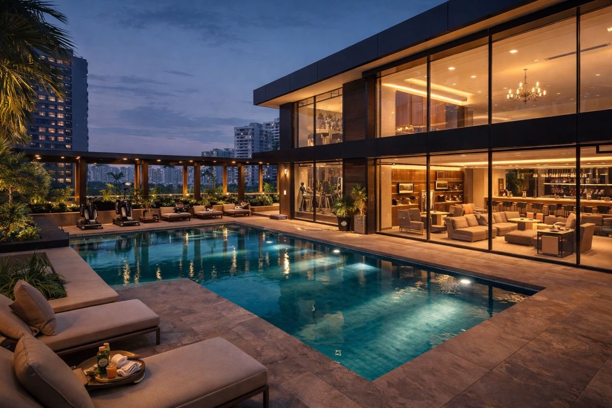 gurgaon luxury residential clubhouse pool gym modern lifestyle amenities