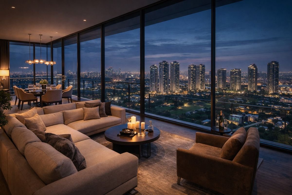 Luxury penthouse with panoramic skyline view in Gurgaon