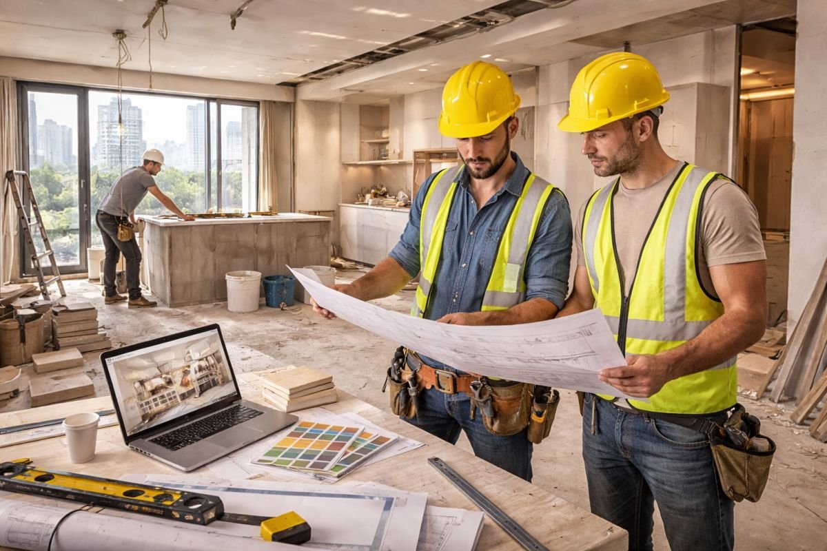 home renovation construction interior work apartment Gurgaon