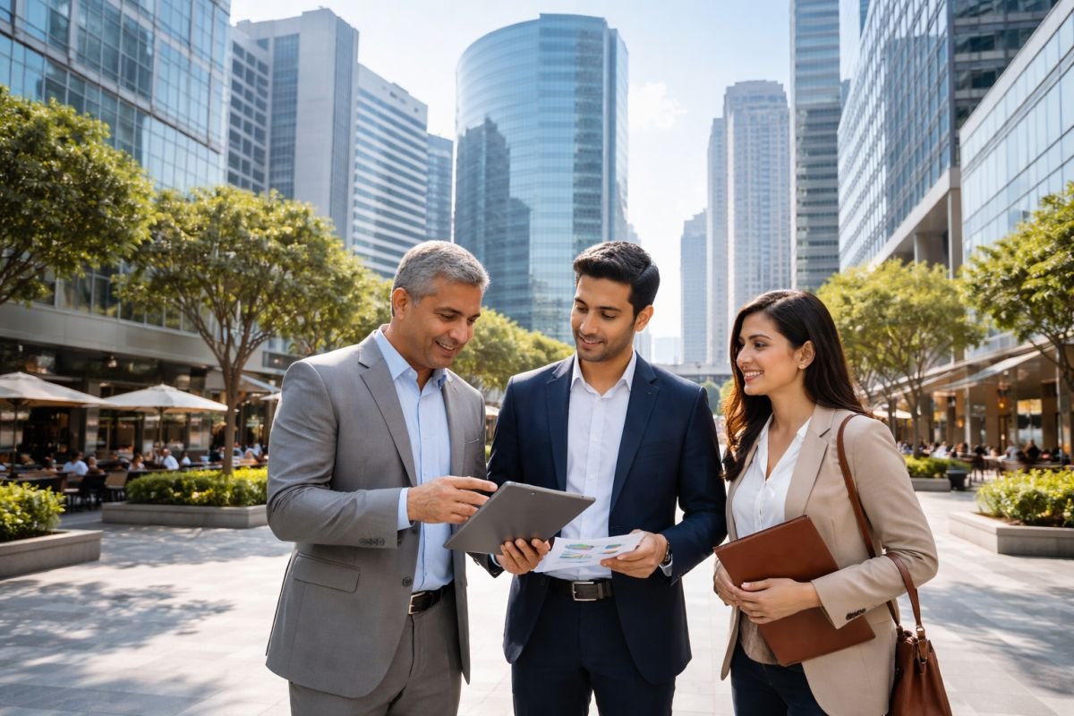 business strategy combining leased office and owned commercial property