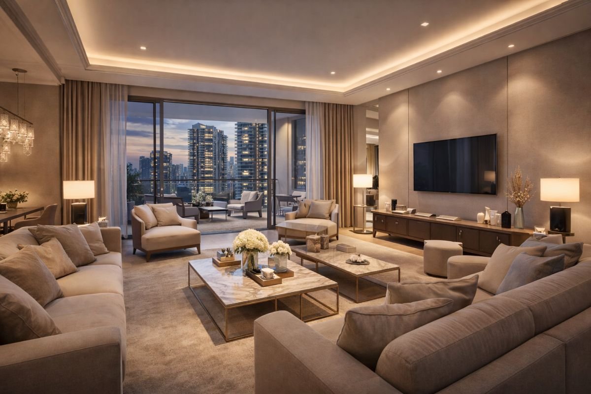 luxury apartment interior Gurgaon fully furnished modern home