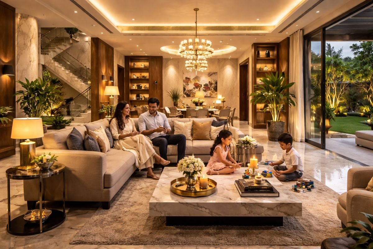 luxury home lifestyle Gurgaon family living high end apartment vs floor decision