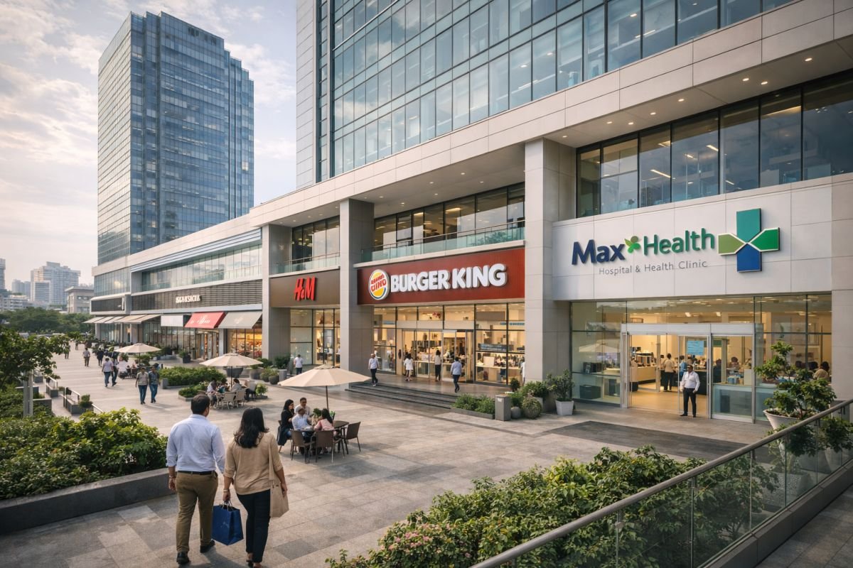 mixed-use commercial development in Gurgaon with clinics offices and retail spaces