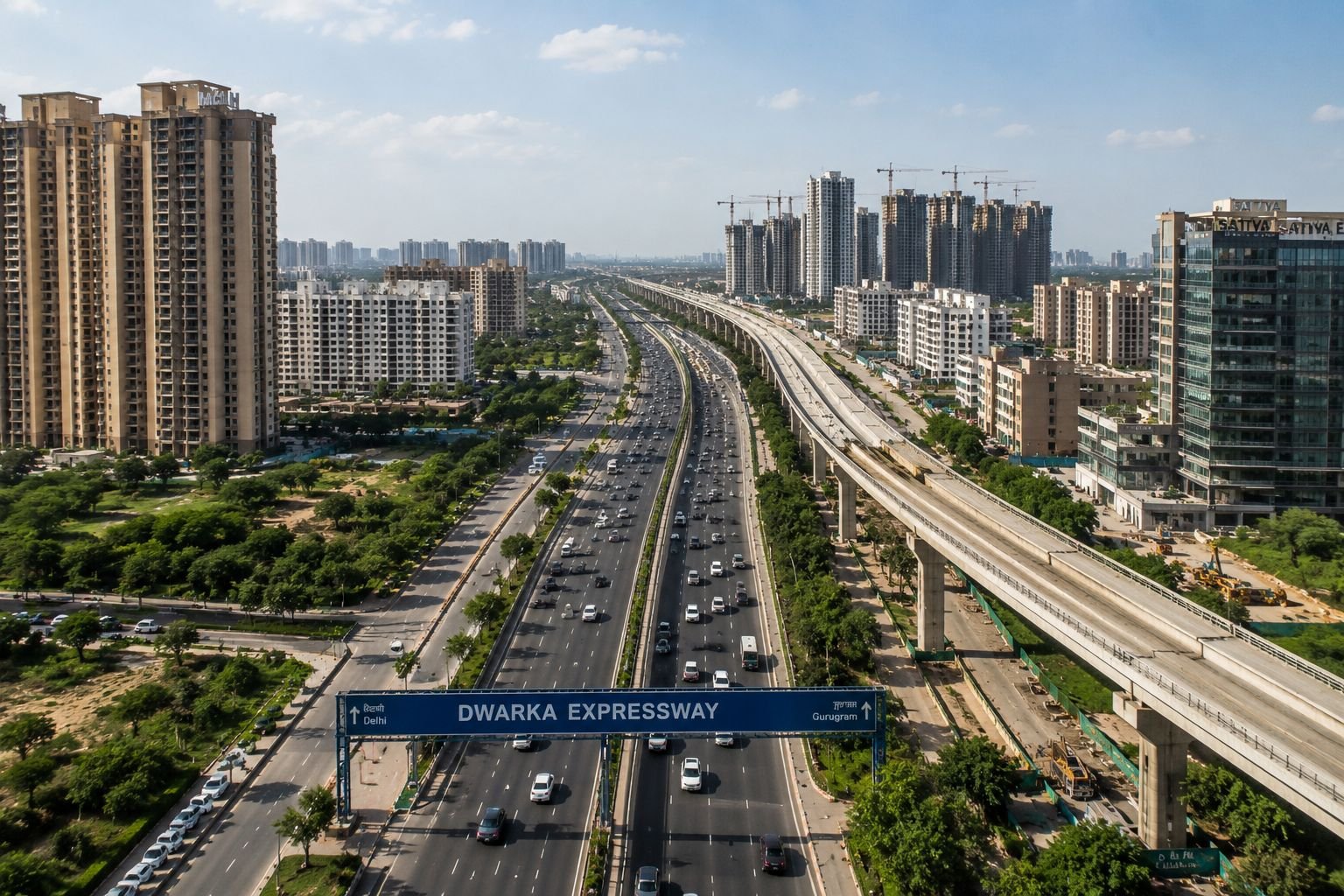 Dwarka Expressway connectivity near Sector 84 Gurgaon residential corridor