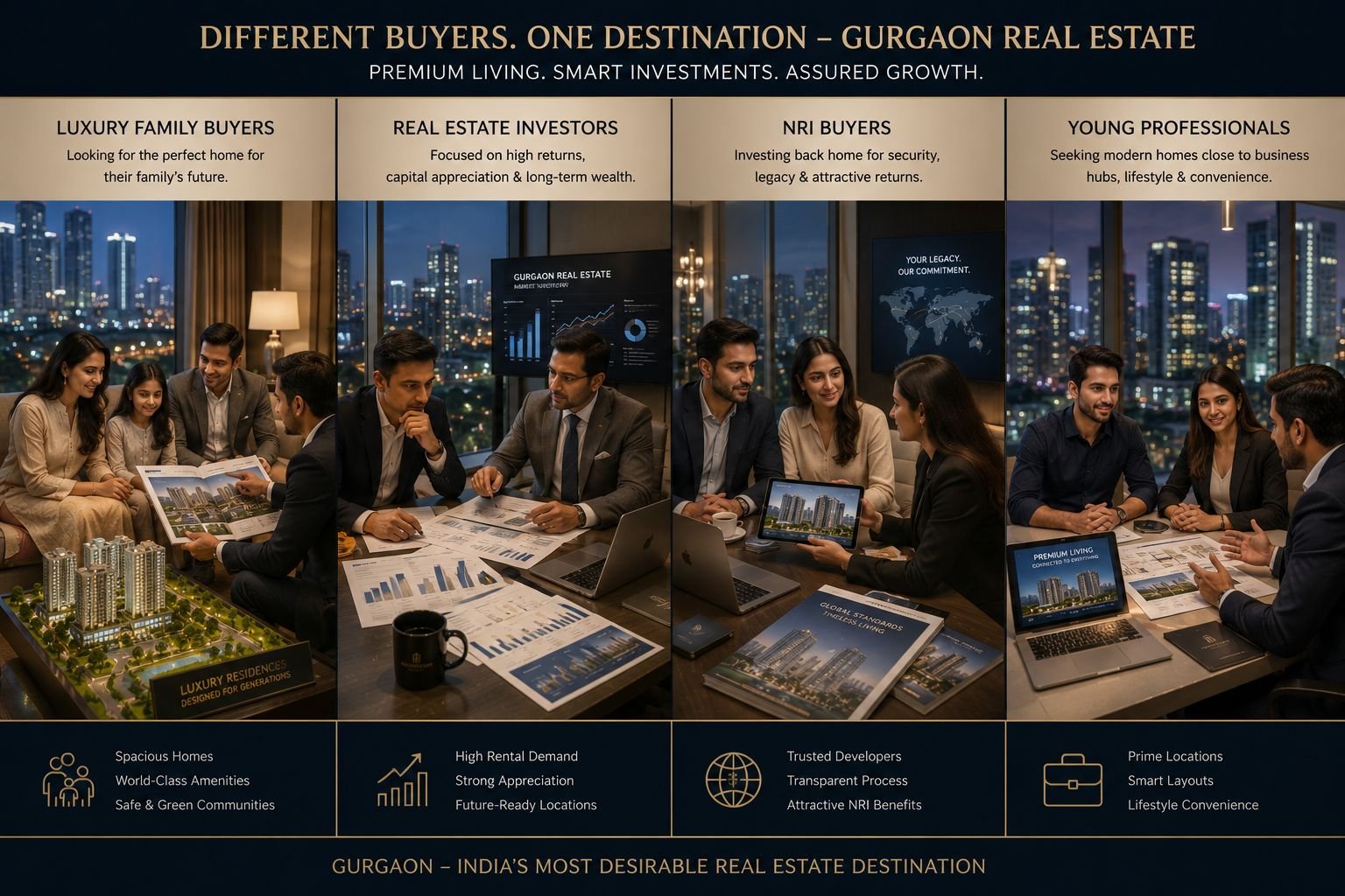 Different types of property buyers in Gurgaon luxury market