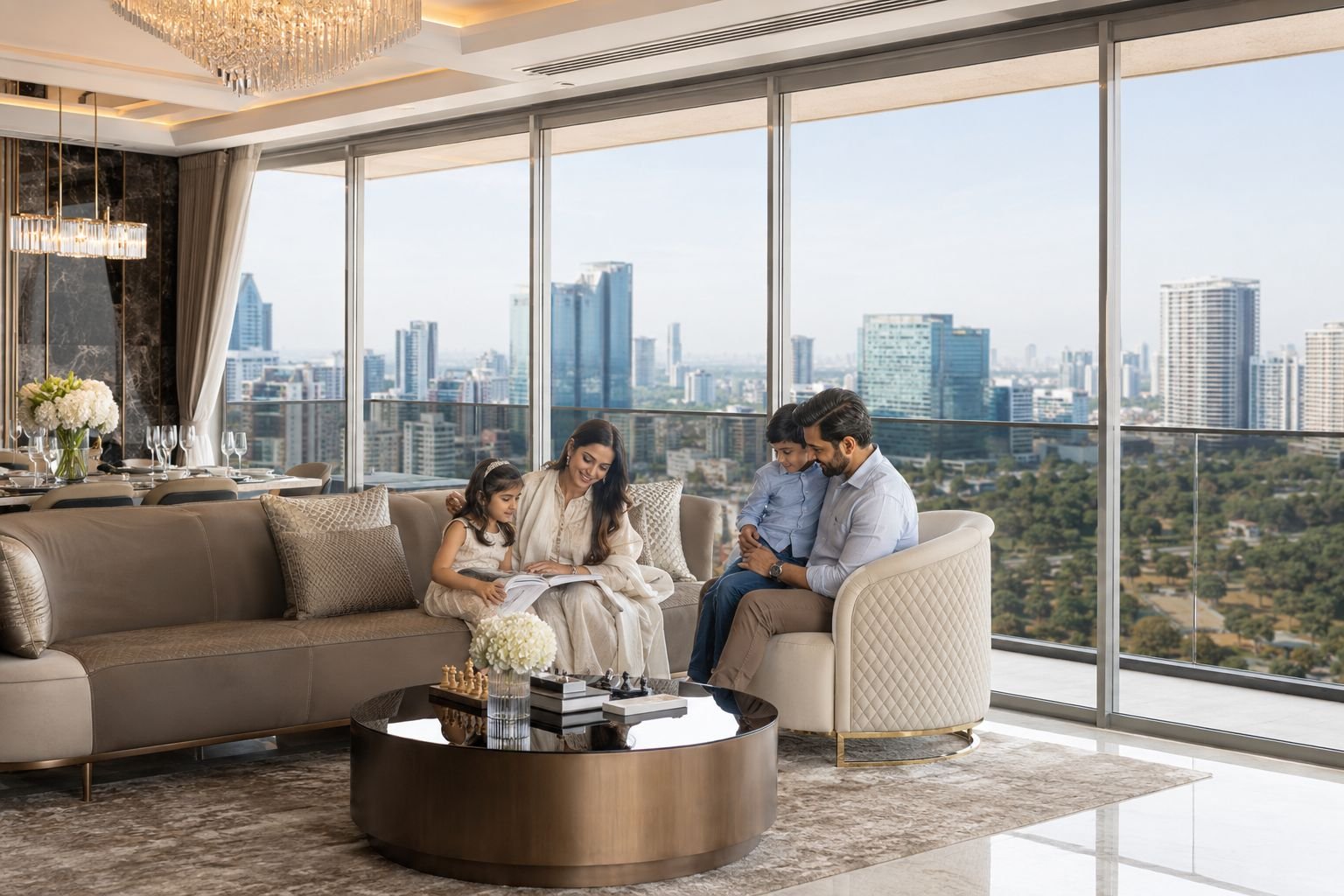 Low-density luxury residential community with open green spaces in Gurgaon