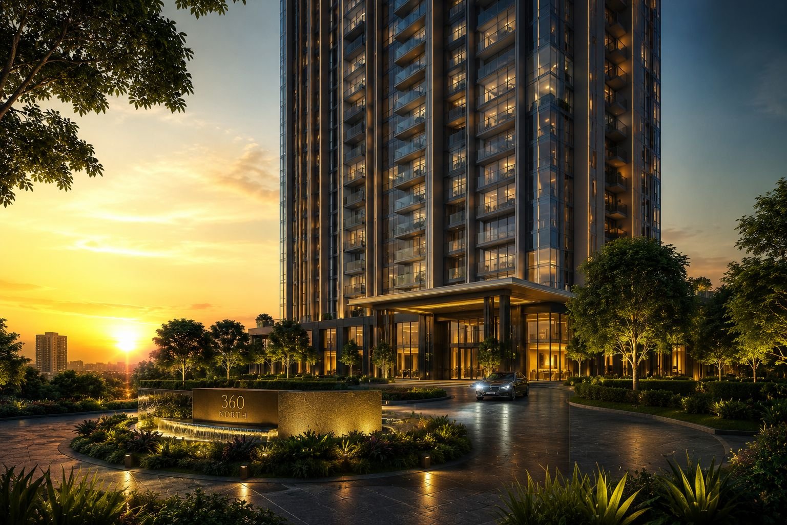 Conceptual ultra luxury residential tower inspired by Oberoi 360 North Gurgaon