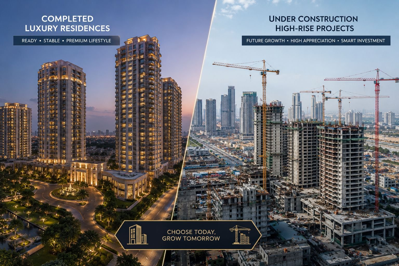 Ready to move and under construction luxury projects in Gurgaon