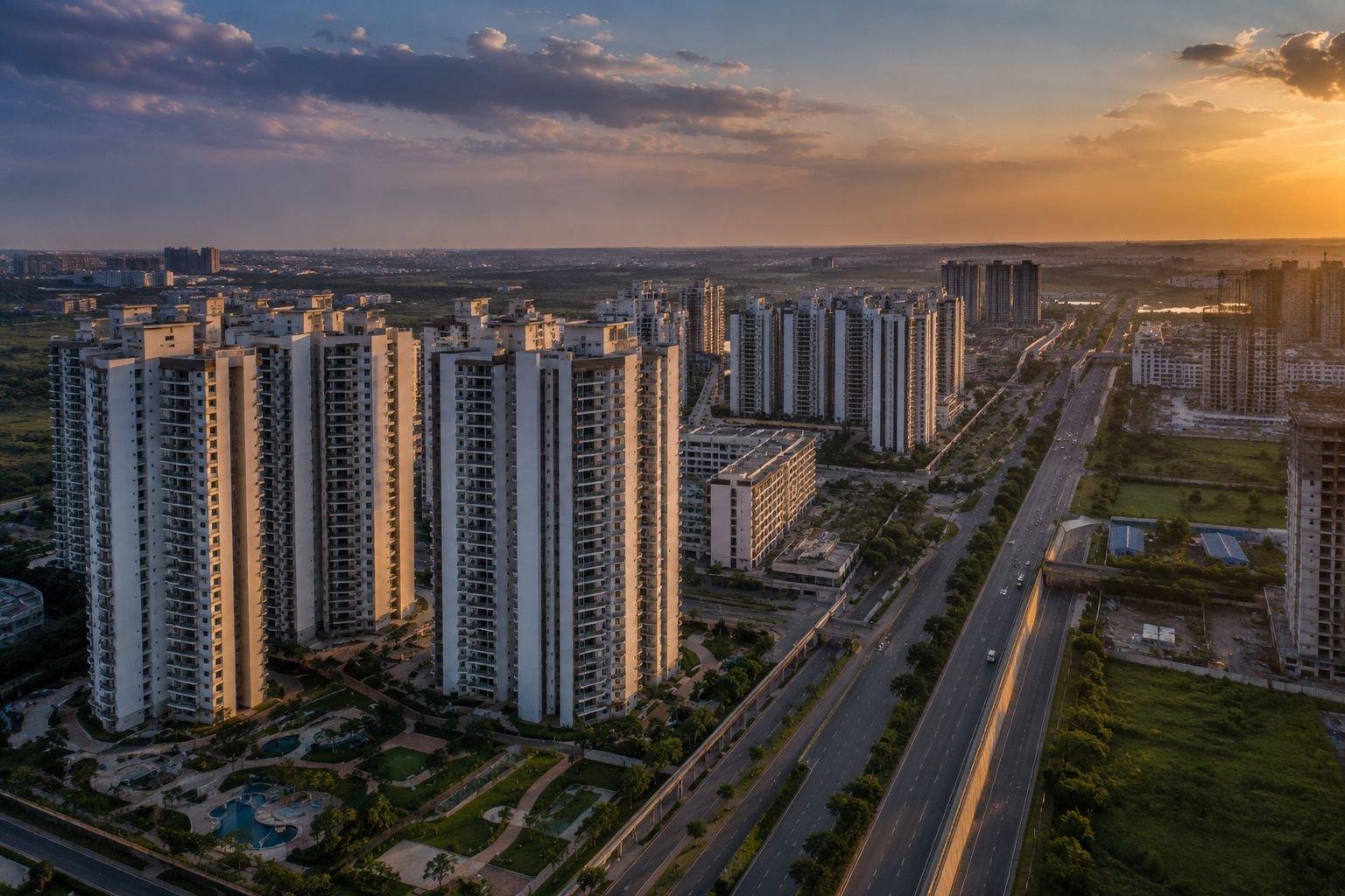 Sector 113 Gurgaon luxury residential skyline near Dwarka Expressway