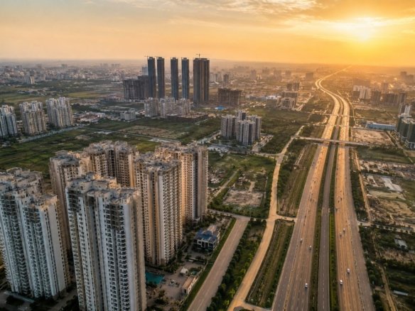 Sector 84 Gurgaon skyline with modern premium residential projects near Dwarka Expressway