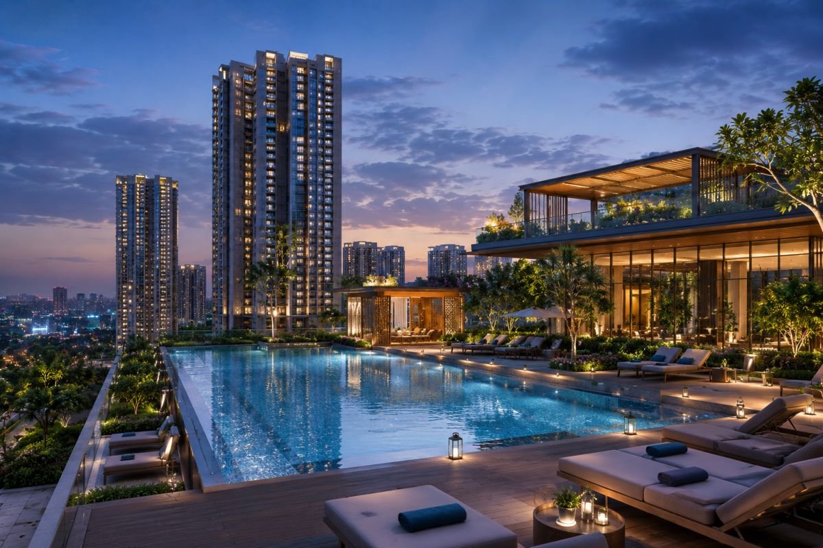 Luxury clubhouse and landscaped amenities at 360 North Gurgaon