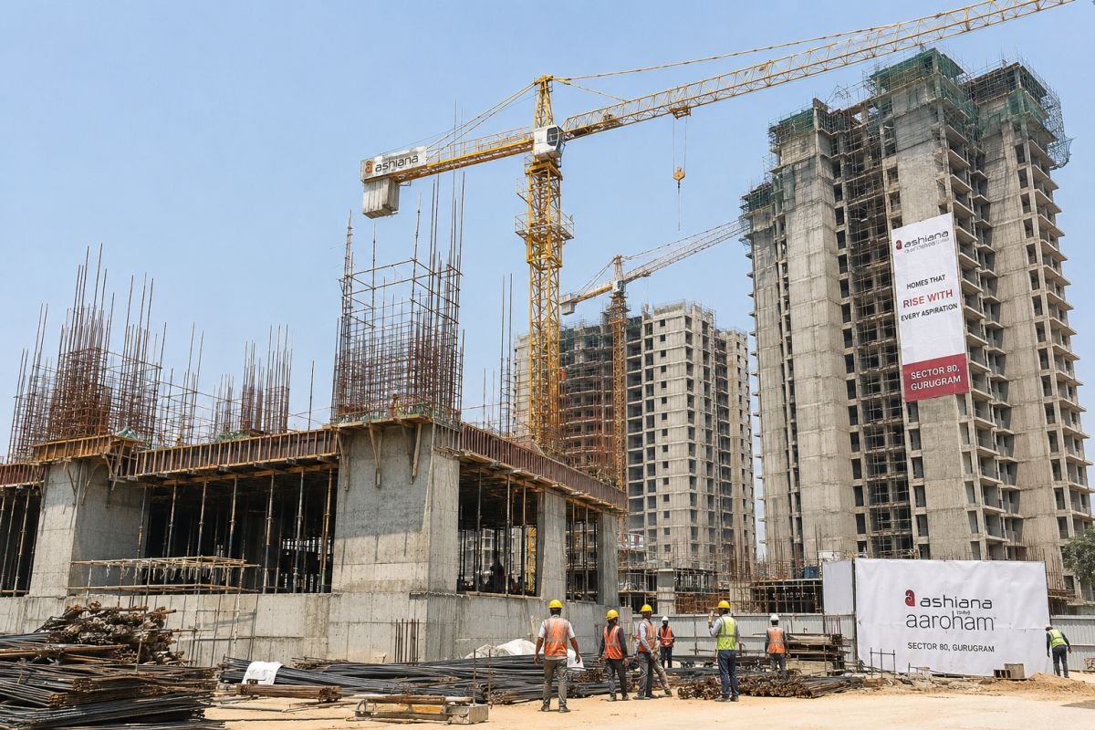 Latest site progress at Ashiana Aaroham Sector 80 Gurgaon