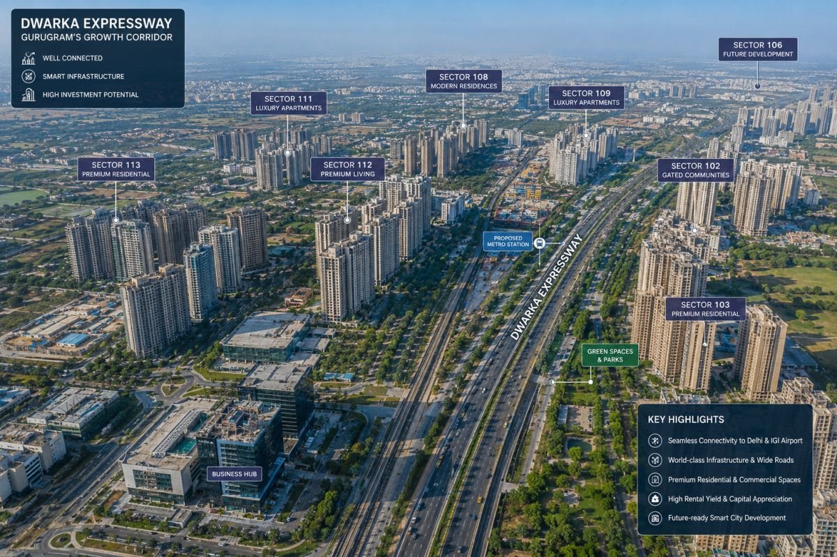 Top investment sectors along Dwarka Expressway Gurugram
