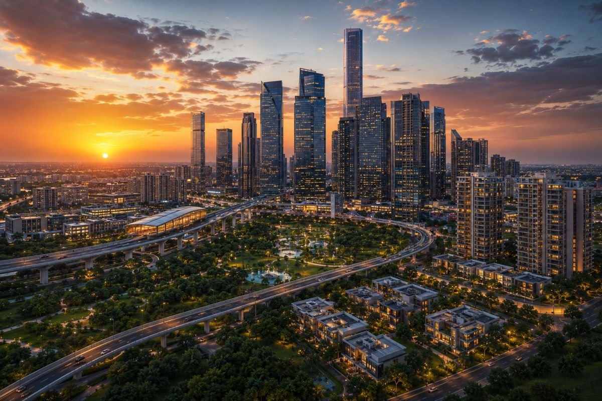 Future skyline of Gurgaon luxury real estate