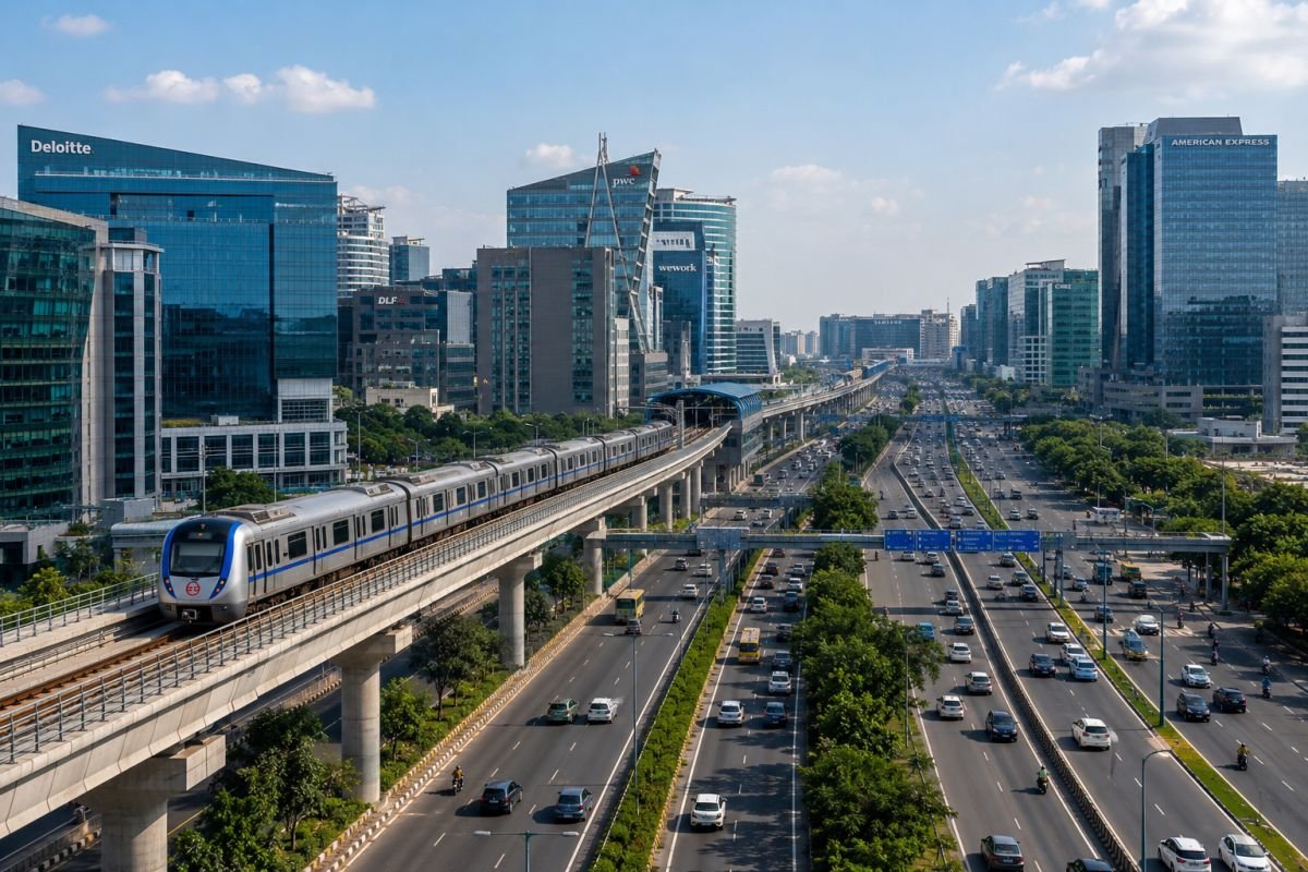 Golf Course Road connectivity to Cyber City and Delhi Airport
