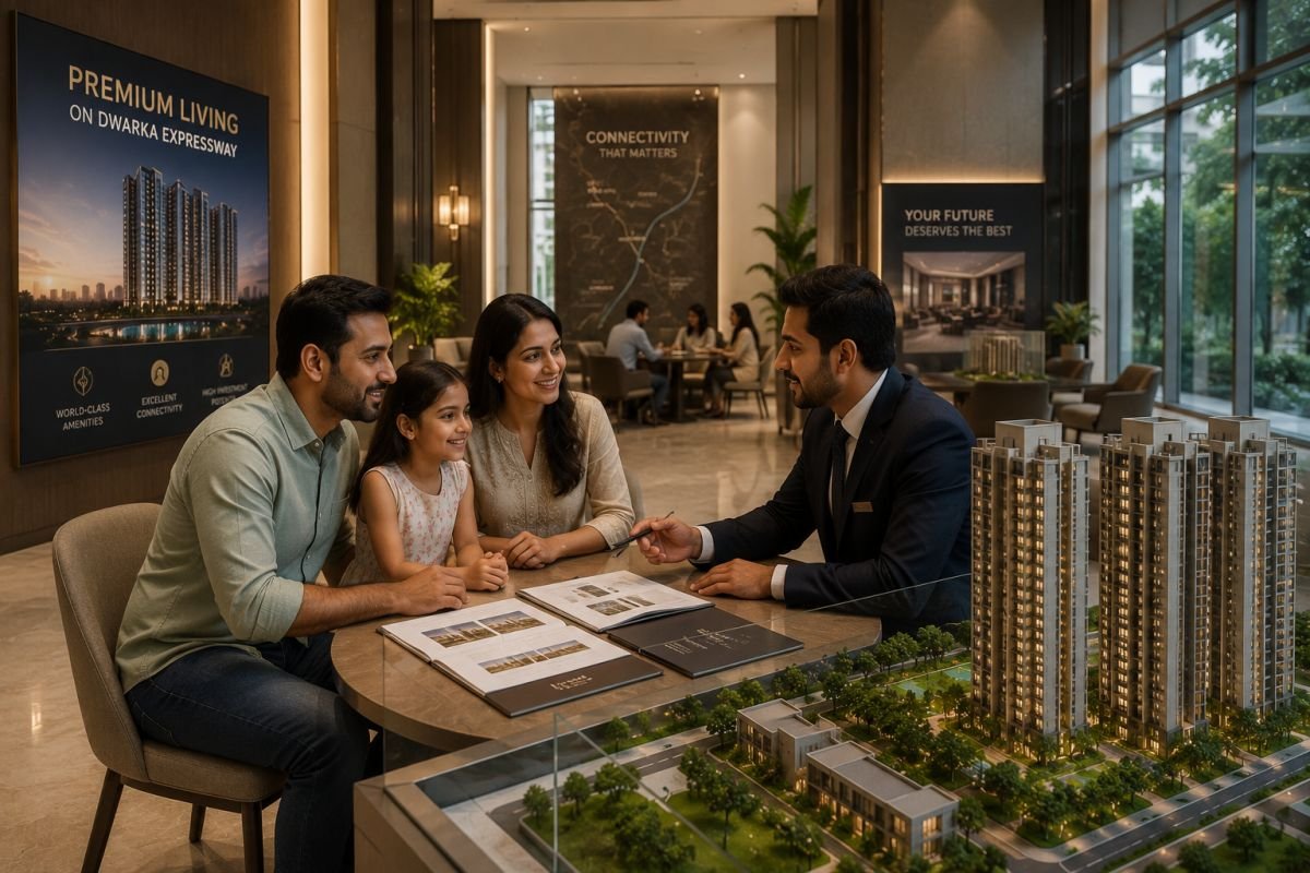 Family evaluating under-construction and ready-to-move property options in Gurgaon