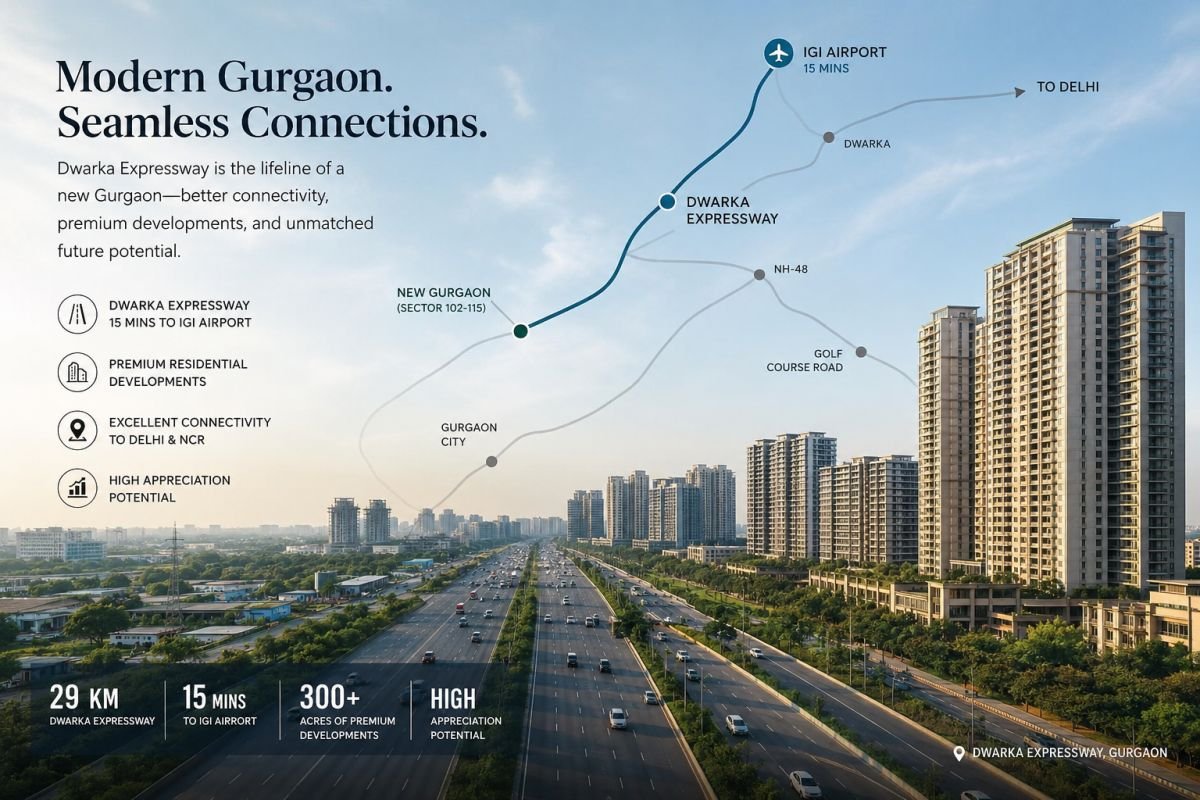 Krisumi Waterside Residences location near Dwarka Expressway Gurgaon