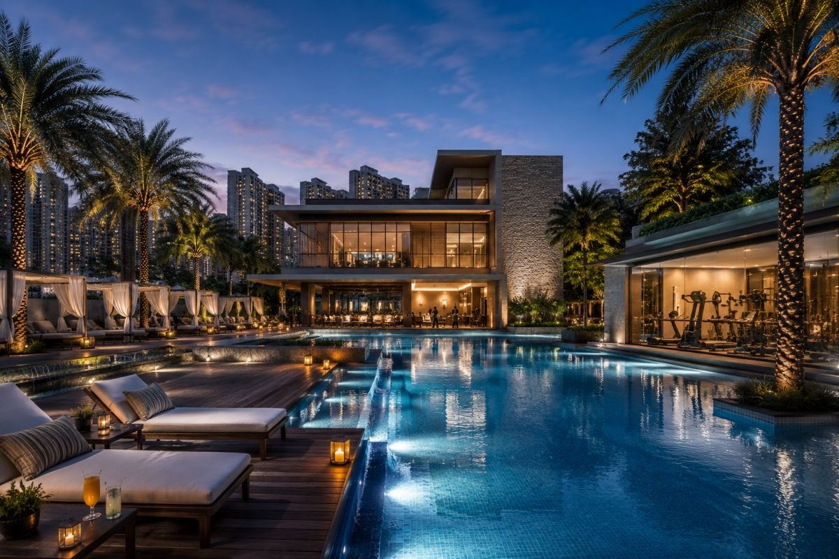 Luxury clubhouse and swimming pool at Krisumi Waterside Residences
