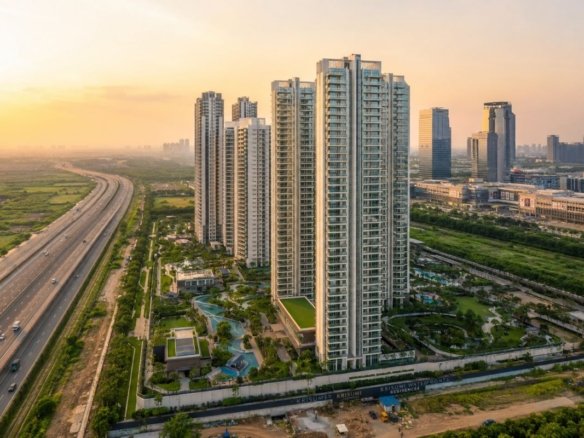 Aerial view of Krisumi Waterside Residences Sector 36A Gurgaon