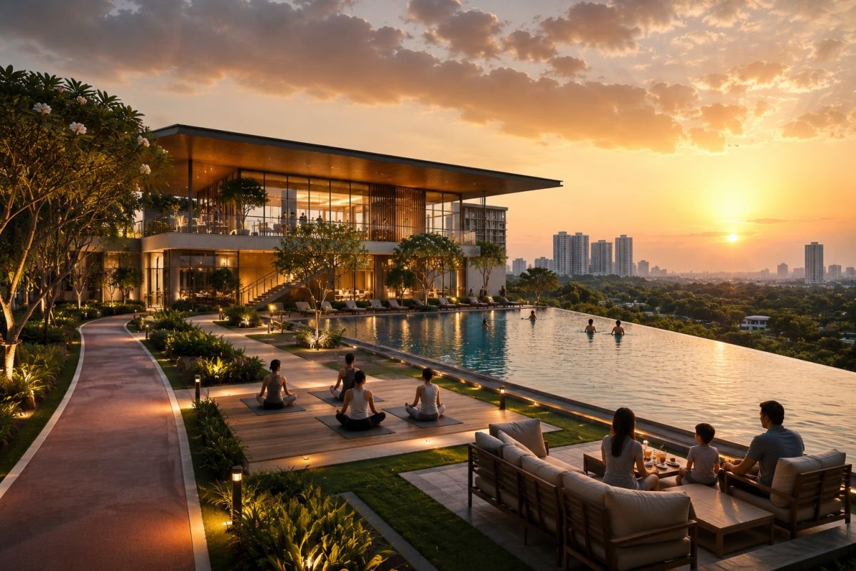 Luxury clubhouse and wellness amenities at Krisumi Waterside