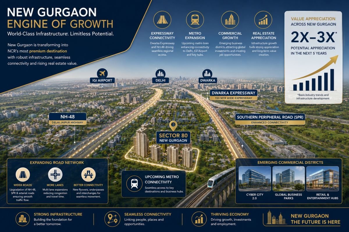 New Gurgaon infrastructure development around Sector 80