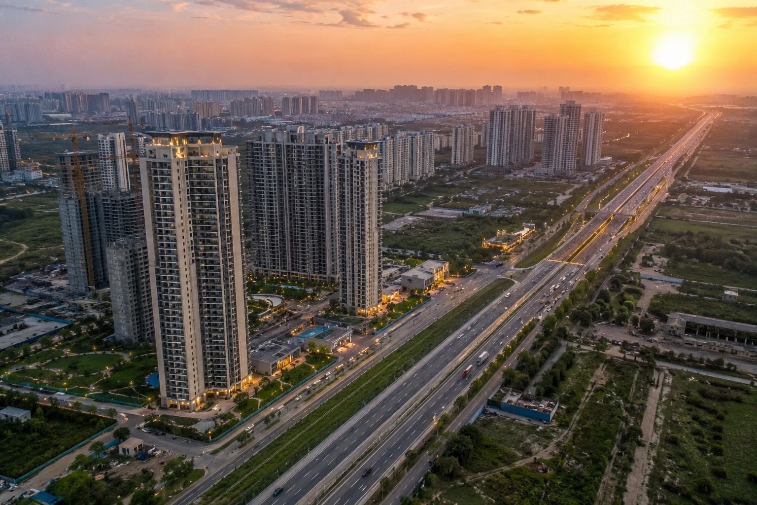 Sector 106 Gurgaon luxury residential skyline along Dwarka Expressway
