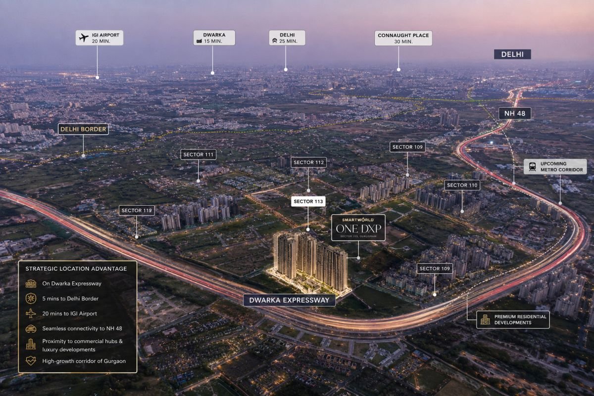 Sector 113 Gurgaon location advantage near Delhi and Dwarka Expressway