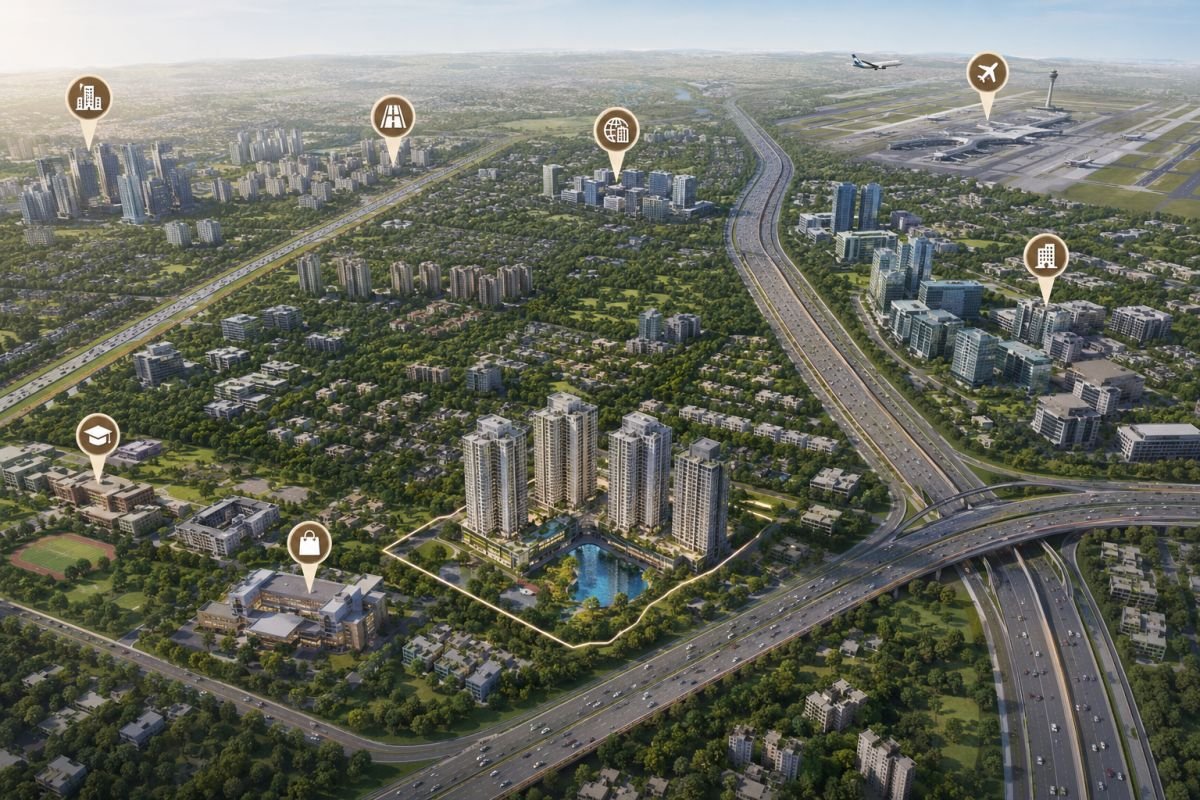 Sector 36A Gurgaon location near Dwarka Expressway and NH-48