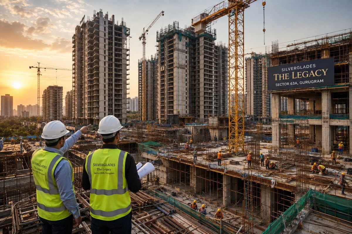 Construction progress of Silverglades The Legacy Gurgaon in 2026