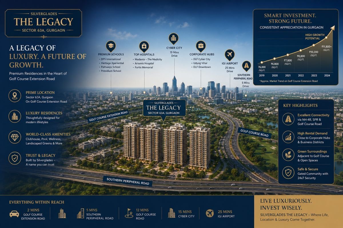 Investment benefits of Silverglades The Legacy location in Gurgaon