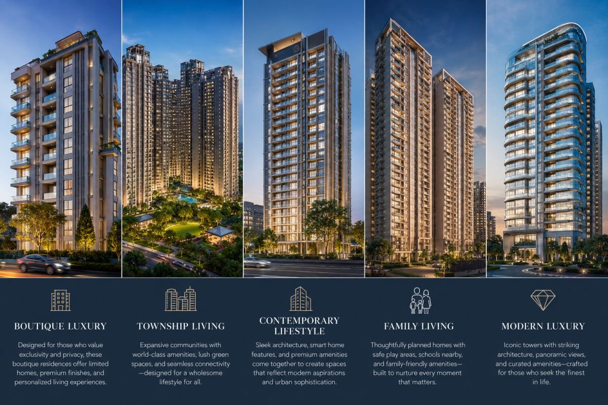 Comparison of Silverglades The Legacy with DLF Privana M3M Altitude Godrej Aristocrat and Smartworld Sky Arc