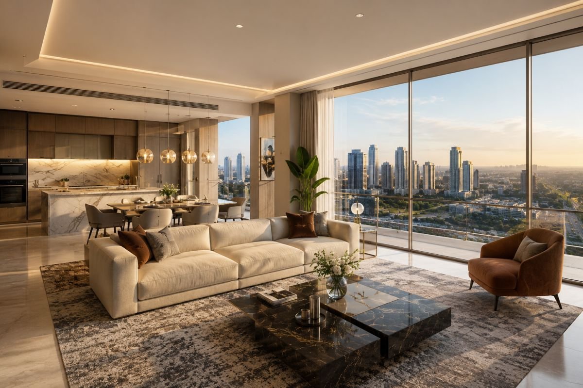 Modern luxury apartment interior at Smartworld One DXP Sector 113
