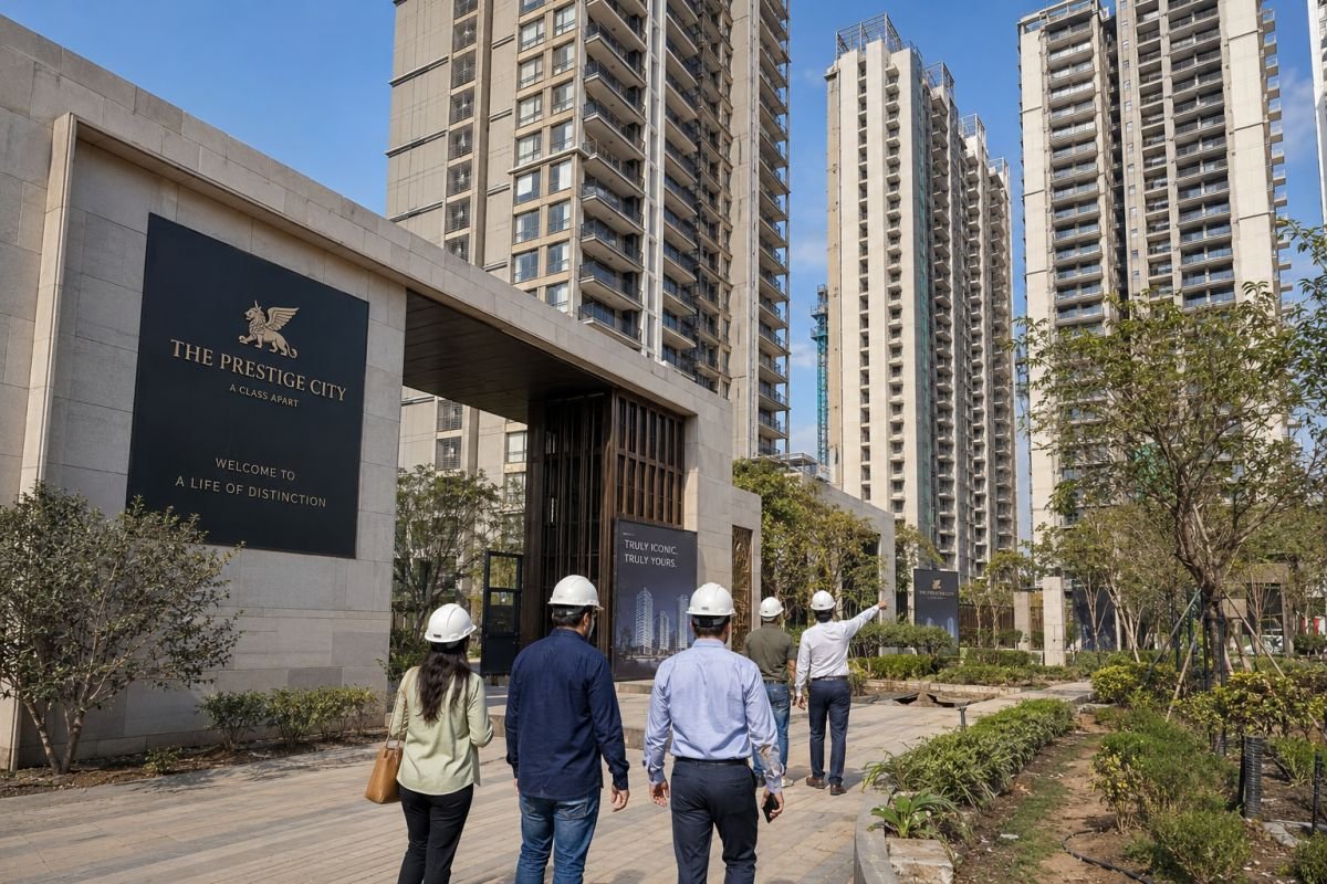 Smartworld One DXP site visit highlighting active construction and project layout