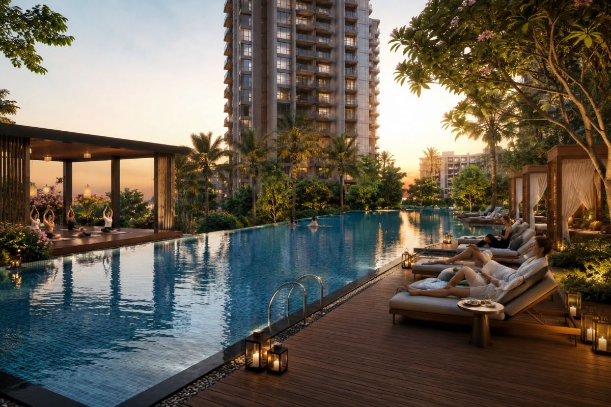 Swimming pool and wellness amenities at Smartworld One DXP