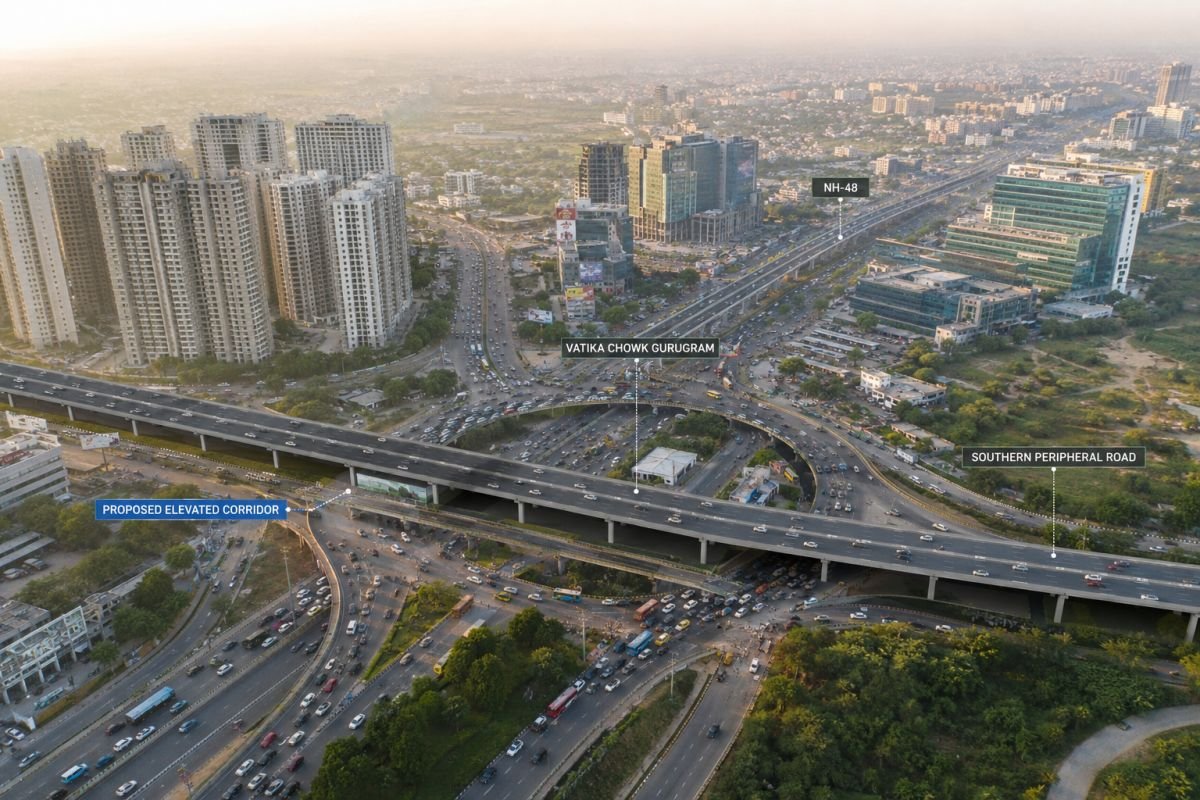 Vatika Chowk Elevated Corridor project improving connectivity in Gurugram