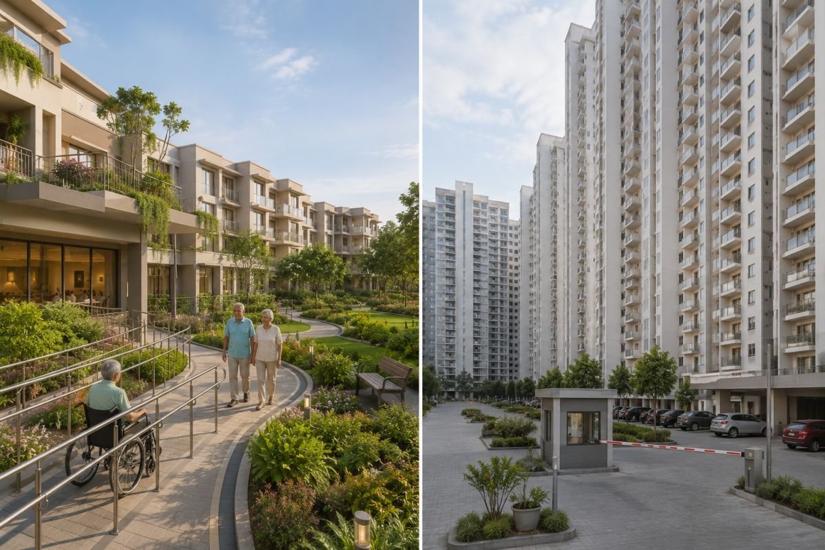 Comparison of senior living lifestyle versus conventional residential living